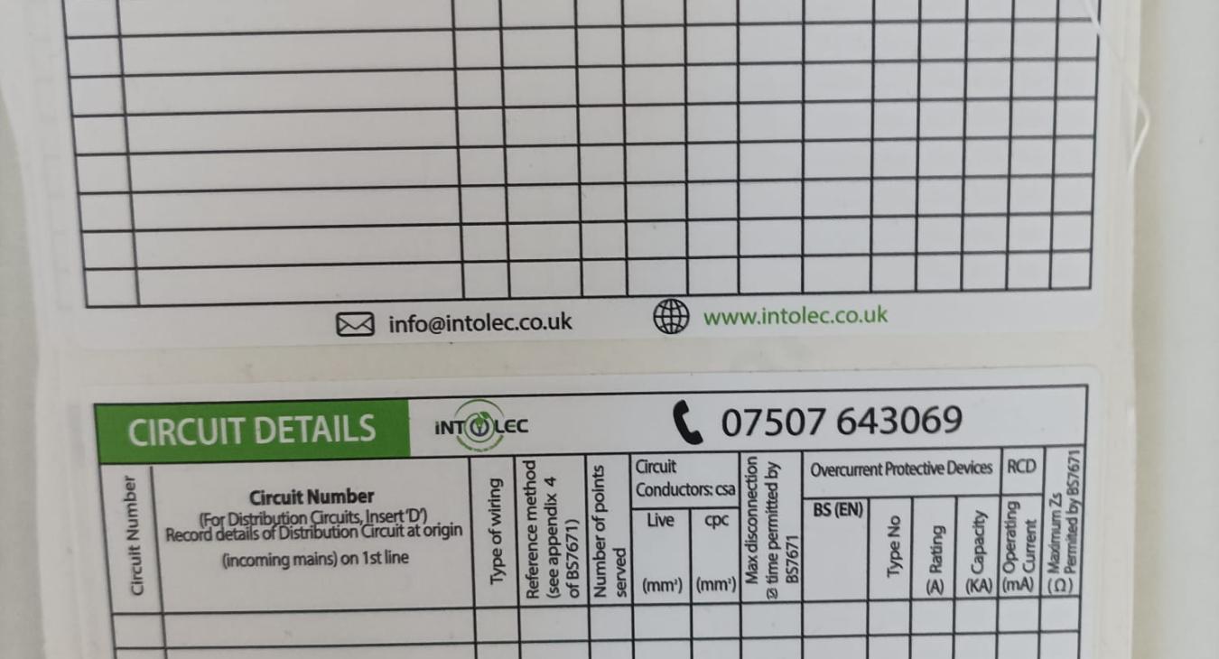 Fusebox upgrade stickers and labels