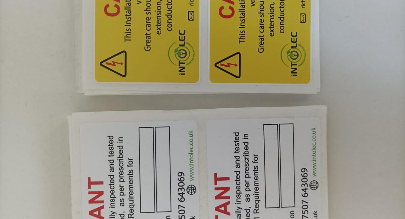 Fusebox upgrade stickers and labels